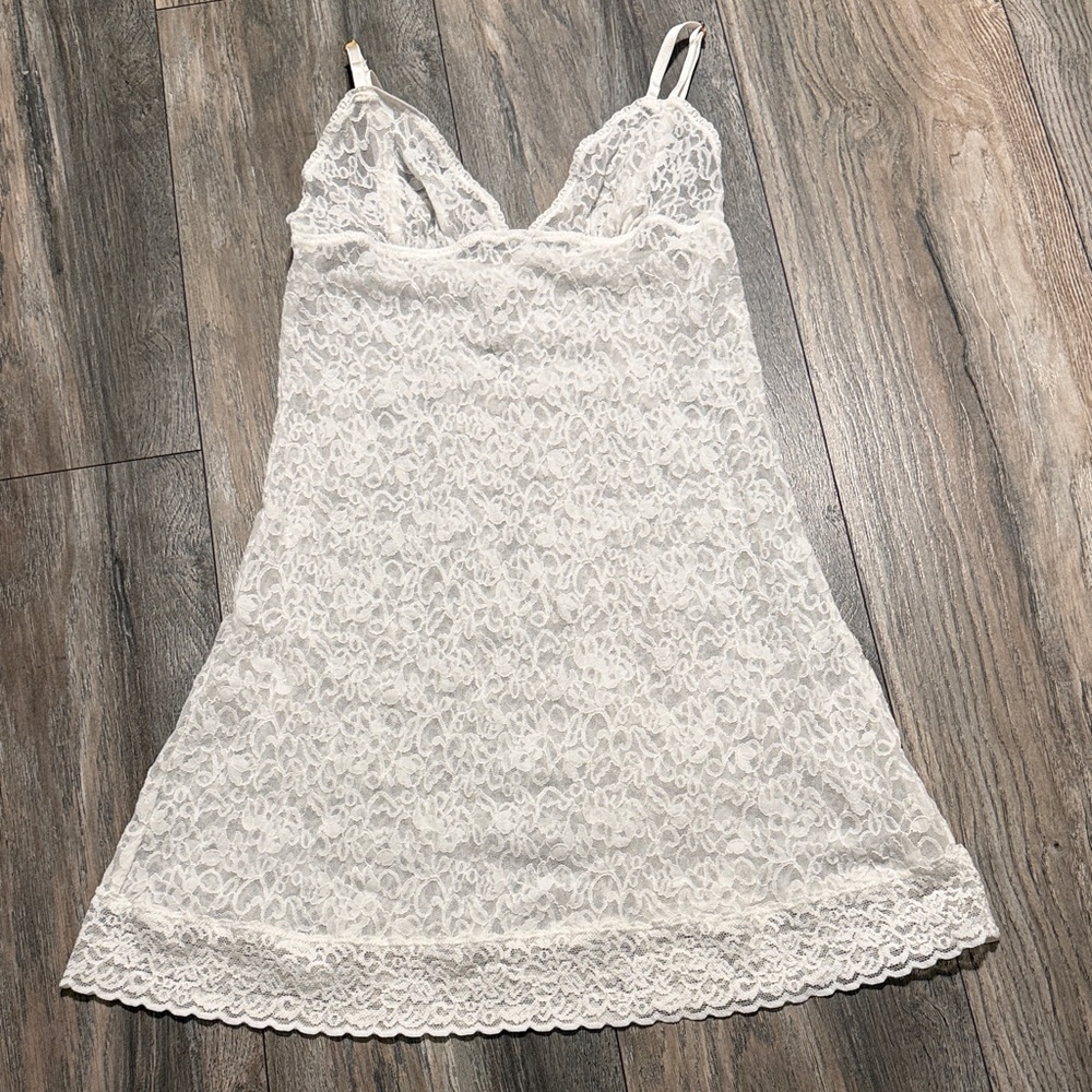 Victoria's Secret White Lace Slip Chemise